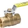 PROLINE BRASS BALL VALVE SIZE: 1-1/4", 600 PSI, FPT THREAD